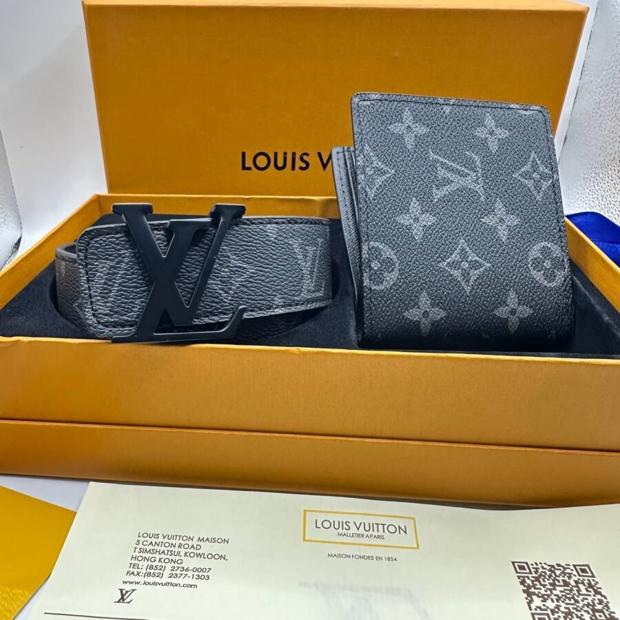 LOUIS VUITTON BELT AND WALLET SET