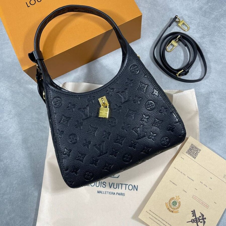 LOUIS VUITTON BLACK MONOGRAM SIDE BAG